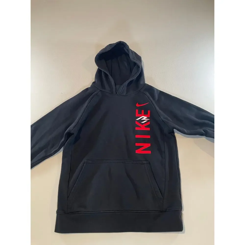 Nike Logo Hoodie Black Youth Size M